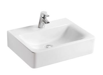 IDEAL STANDARD CONNECT CUBE umyvadlo 55 cm, s otvorem pro baterii, bez přepadu, Ideal Plus E8113MA Obrázek - fotka