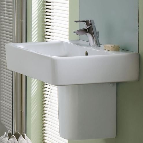 IDEAL STANDARD CONNECT CUBE umyvadlo 65 cm, s otvorem pro baterii a přepadem, Ideal Plus E7729MA Obrázek - fotka