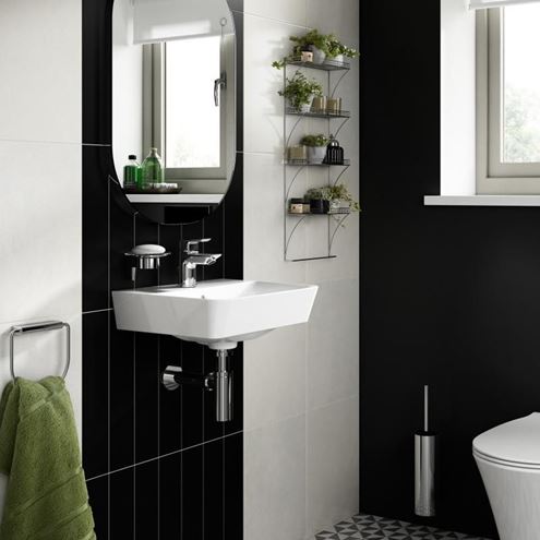 IDEAL STANDARD CONNECT AIR CUBE umývátko 40 cm, s otvorem pro baterii a přepadem E030701 Obrázek - fotka
