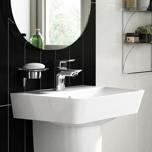 IDEAL STANDARD CONNECT AIR CUBE umývátko 40 cm, s otvorem pro baterii a přepadem E030701 Obrázek - fotka