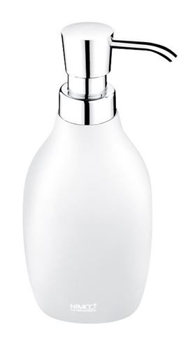NIMCO AVA dávkovač tekutého mýdla 280 ml, polyresin, chrom/bílá AV 15031-05 Obrázek - Hlavní obrázek