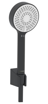 HANSA BASICJET sprchová souprava 3-dílná, ruční sprcha pr. 95 mm, 3 proudy, hadice, držák, Eco, matná černá