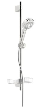 HANSA BASICJET sprchová souprava 4-dílná, ruční sprcha 96x96 mm, 3 proudy, tyč, hadice, mýdlenka, Eco, chrom