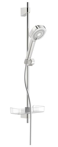 HANSA BASICJET sprchová souprava 4-dílná, ruční sprcha 96x96 mm, 3 proudy, tyč, hadice, mýdlenka, Eco, chrom 44770131 Obrázek - Hlavní obrázek
