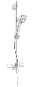 HANSA BASICJET sprchová souprava 4-dílná, ruční sprcha 96x96 mm, 3 proudy, tyč, hadice, mýdlenka, Eco, chrom