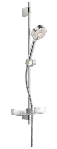 HANSA BASICJET sprchová souprava 4-dílná, ruční sprcha pr. 95 mm, 3 proudy, tyč, hadice, mýdlenka, Eco, chrom 44780133 Obrázek - Hlavní obrázek