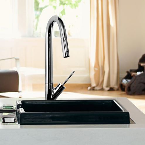 AXOR STARCK dřezová baterie, s vytahovací sprškou, chrom 10821000 Obrázek - fotka
