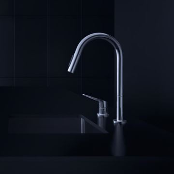 AXOR CITTERIO M dřezová baterie, s vytahovací sprškou, nerez 34822800 Obrázek - fotka