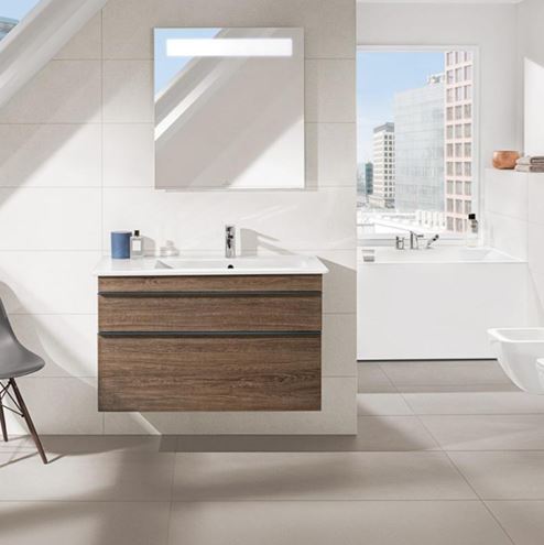 VILLEROY & BOCH VENTICELLO umyvadlo 100 cm, s otvorem pro baterii a přepadem, CeramicPlus, alpská bílá 4134R1R1 Obrázek - fotka
