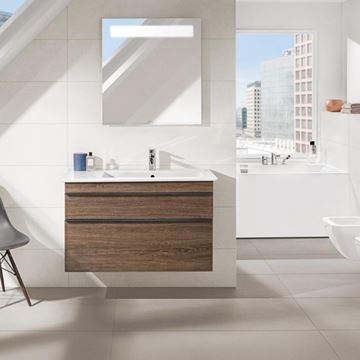 VILLEROY & BOCH VENTICELLO umyvadlo 100 cm, s otvorem pro baterii a přepadem, CeramicPlus, alpská bílá 4134R1R1 Obrázek - fotka