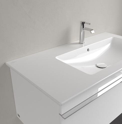 VILLEROY & BOCH VENTICELLO umyvadlo 100 cm, s otvorem pro baterii a přepadem, CeramicPlus, alpská bílá 4134R1R1 Obrázek - fotka