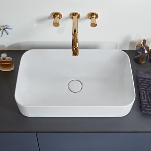 VILLEROY & BOCH FINION umyvadlo na desku 60 cm, bez přepadu, CeramicPlus, alpská bílá 414361R1 Obrázek - fotka