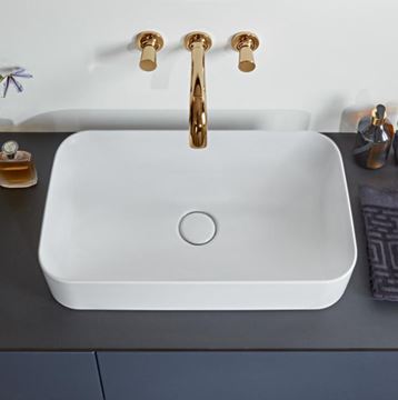 VILLEROY & BOCH FINION umyvadlo na desku 60 cm, bez přepadu, CeramicPlus, alpská bílá 414361R1 Obrázek - fotka