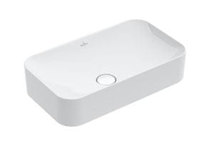 VILLEROY & BOCH FINION umyvadlo na desku 60 cm, bez přepadu, CeramicPlus, alpská bílá