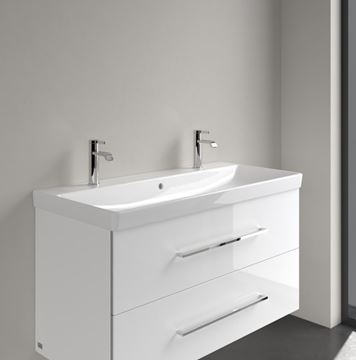 VILLEROY & BOCH AVENTO umyvadlo 100 cm, se 2 otvory pro baterie a přepadem, CeramicPlus, alpská bílá 4156A4R1 Obrázek - fotka