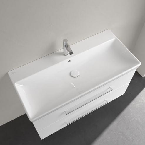 VILLEROY & BOCH AVENTO umyvadlo 100 cm, s otvorem pro baterii a přepadem, CeramicPlus, alpská bílá 4156A5R1 Obrázek - fotka