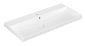 VILLEROY & BOCH AVENTO umyvadlo 100 cm, s otvorem pro baterii a přepadem, CeramicPlus, alpská bílá