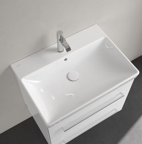 VILLEROY & BOCH AVENTO umyvadlo 65 cm, s otvorem pro baterii a přepadem, alpská bílá 41586501 Obrázek - fotka