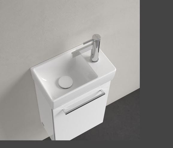VILLEROY & BOCH AVENTO umývátko 36 cm, s otvorem pro baterii vpravo, bez přepadu, alpská bílá 43003L01 Obrázek - fotka