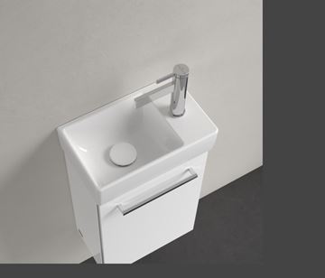 VILLEROY & BOCH AVENTO umývátko 36 cm, s otvorem pro baterii vpravo, bez přepadu, alpská bílá 43003L01 Obrázek - fotka