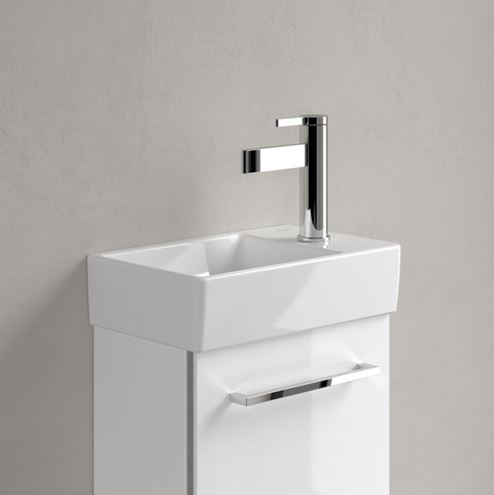 VILLEROY & BOCH AVENTO umývátko 36 cm, s otvorem pro baterii vpravo, bez přepadu, alpská bílá 43003L01 Obrázek - fotka