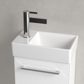 VILLEROY & BOCH AVENTO umývátko 36 cm, s otvorem pro baterii vlevo, bez přepadu, alpská bílá 43003R01 Obrázek - fotka