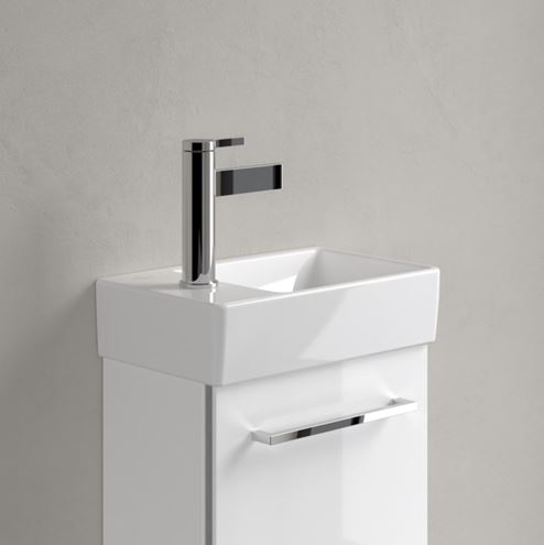 VILLEROY & BOCH AVENTO umývátko 36 cm, s otvorem pro baterii vlevo, bez přepadu, alpská bílá 43003R01 Obrázek - fotka