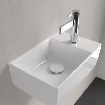 VILLEROY & BOCH MEMENTO 2.0 umývátko 40 cm, s otvorem pro baterii vpravo, bez přepadu, alpská bílá 43234001 Obrázek - fotka