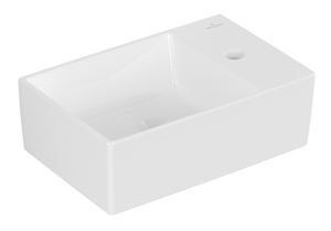 VILLEROY & BOCH MEMENTO 2.0 umývátko 40 cm, s otvorem pro baterii vpravo, bez přepadu, alpská bílá