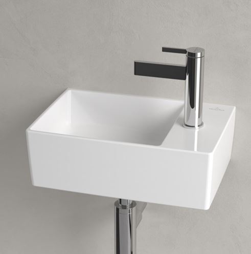 VILLEROY & BOCH MEMENTO 2.0 umývátko 40 cm, s otvorem pro baterii vpravo, bez přepadu, alpská bílá 43234001 Obrázek - fotka