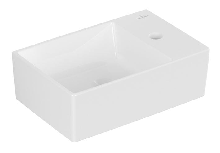 VILLEROY & BOCH MEMENTO 2.0 umývátko 40 cm, s otvorem pro baterii vpravo, bez přepadu, CeramicPlus, alpská bílá 432340R1 Obrázek - Hlavní obrázek