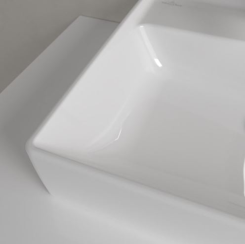 VILLEROY & BOCH COLLARO umyvadlo 50 cm, s otvorem pro baterii a přepadem, CeramicPlus, broušené, alpská bílá 43345GR1 Obrázek - fotka