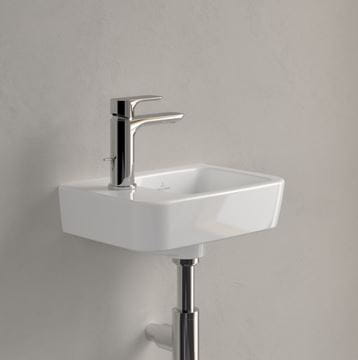 VILLEROY & BOCH O.NOVO COMPACT umývátko 36 cm, s otvorem pro baterii vlevo a přepadem, alpská bílá 43423601 Obrázek - fotka