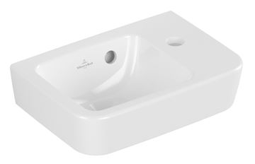 VILLEROY & BOCH O.NOVO COMPACT umývátko 36 cm, s otvorem pro baterii vpravo a přepadem, alpská bílá