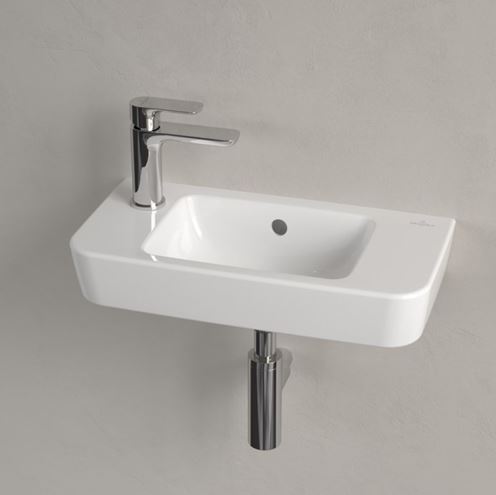 VILLEROY & BOCH O.NOVO umývátko 50 cm, s otvorem pro baterii vlevo a přepadem, alpská bílá 4342L501 Obrázek - fotka
