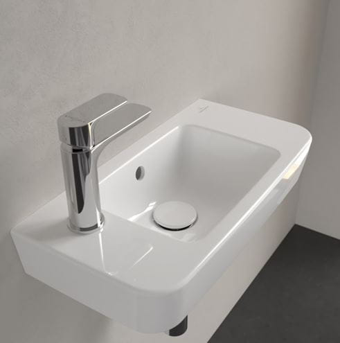 VILLEROY & BOCH O.NOVO umývátko 50 cm, s otvorem pro baterii vlevo a přepadem, alpská bílá 4342L501 Obrázek - fotka