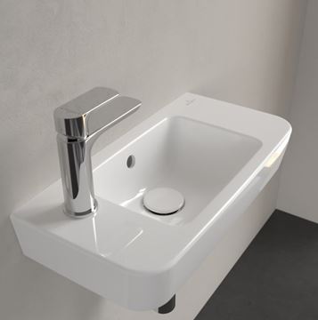 VILLEROY & BOCH O.NOVO umývátko 50 cm, s otvorem pro baterii vlevo a přepadem, alpská bílá 4342L501 Obrázek - fotka
