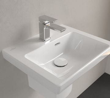 VILLEROY & BOCH SUBWAY 3.0 umyvadlo 45 cm, s otvorem pro baterii a přepadem, alpská bílá 43704501 Obrázek - fotka