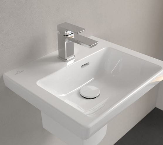 VILLEROY & BOCH SUBWAY 3.0 umyvadlo 45 cm, s otvorem pro baterii a přepadem, alpská bílá 43704501 Obrázek - fotka