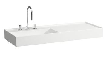 KARTELL BY LAUFEN umyvadlo 120 cm, s otvorem pro baterii, bez přepadu, LCC