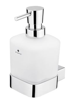 NIMCO KIBO dávkovač tekutého mýdla 300 ml, nástěnný, sklo, chrom