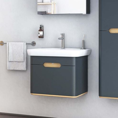 VITRA SENTO umyvadlo 63 cm, s otvorem pro baterii, s přepadem, VitrAhygiene 5946B003-0001 Obrázek - fotka