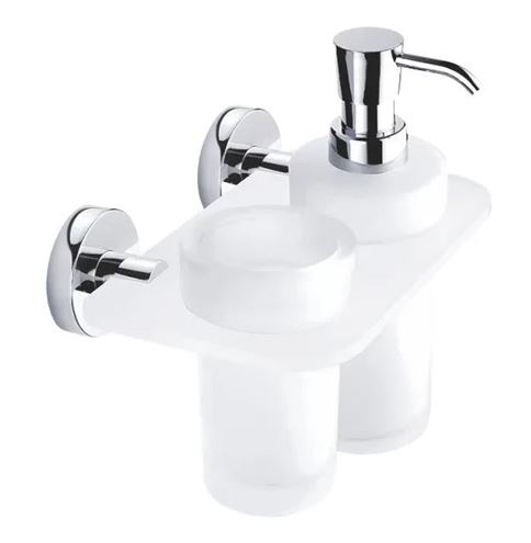 NIMCO UNIX dávkovač tekutého mýdla 250 ml s pohárkem, nástěnný, sklo, chrom UN X3-5831W-26 Obrázek - Hlavní obrázek
