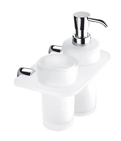 NIMCO BORMO dávkovač tekutého mýdla 250 ml s pohárkem, nástěnný, sklo, chrom BR X3-5831W-26 Obrázek - Hlavní obrázek