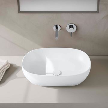 VITRA OUTLINE umyvadlová mísa 59 cm, bez přepadu, broušené, VitrAhygiene 5995B401-0016 Obrázek - fotka