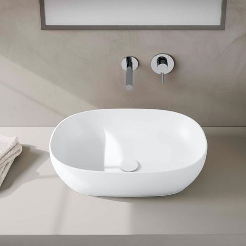 VITRA OUTLINE umyvadlová mísa 59 cm, bez přepadu, broušené, VitrAhygiene 5995B401-0016 Obrázek - fotka