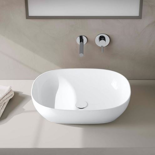 VITRA OUTLINE umyvadlová mísa 59 cm, bez přepadu, VitrAhygiene 5995B403-0016 Obrázek - fotka