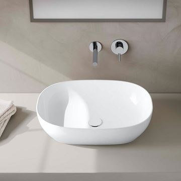VITRA OUTLINE umyvadlová mísa 59 cm, bez přepadu, VitrAhygiene 5995B403-0016 Obrázek - fotka