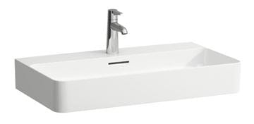 LAUFEN VAL umyvadlo na desku 75 cm, s otvorem pro baterii a přepadem, broušené, LCC