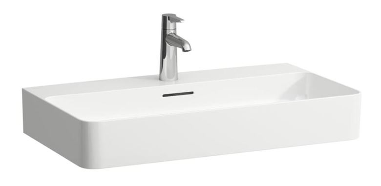 LAUFEN VAL umyvadlo na desku 75 cm, s otvorem pro baterii a přepadem, broušené, LCC H8162854001041 Obrázek - Hlavní obrázek